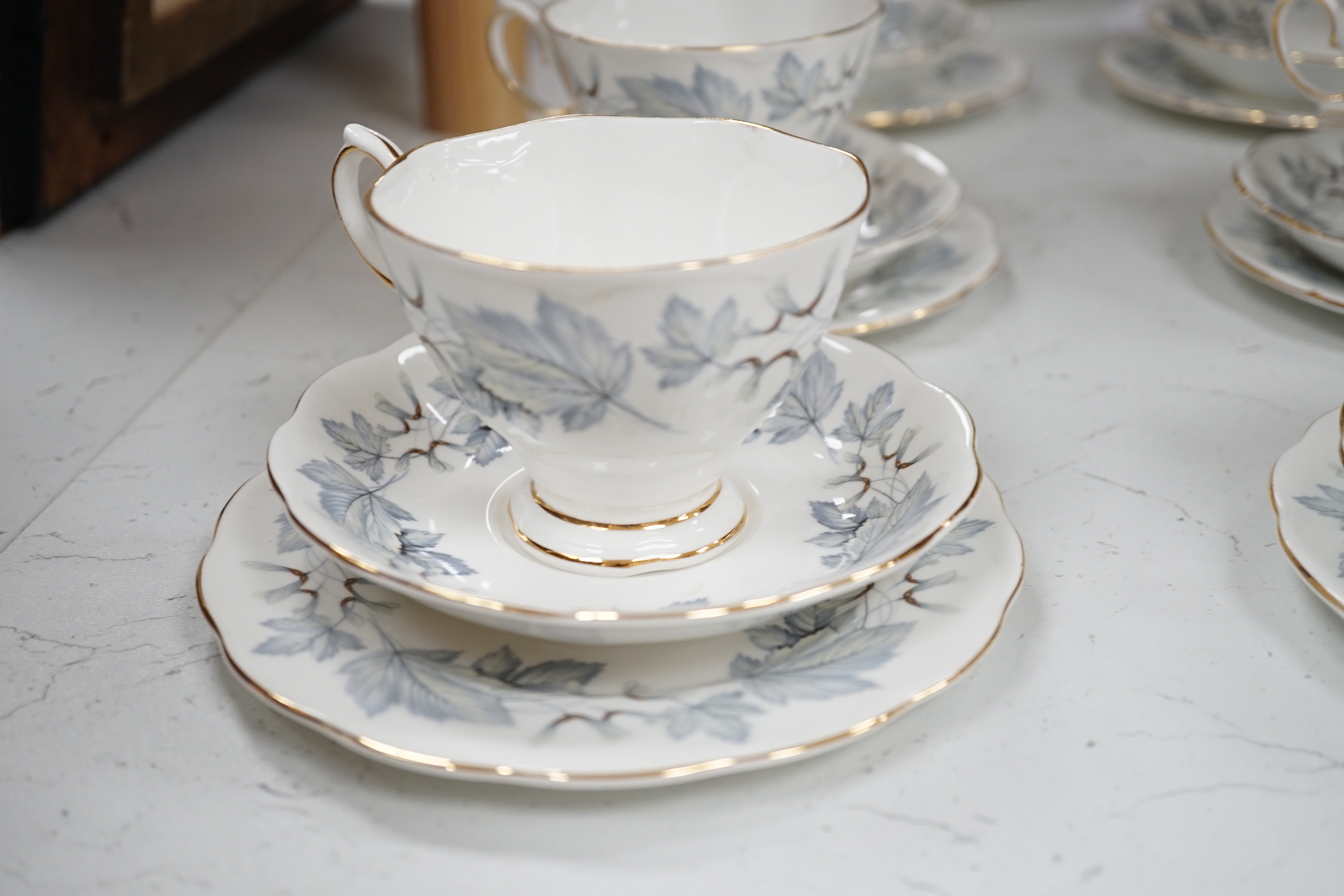 A Royal Albert 'Silver Maple' part tea service